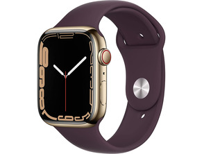 Añadir a la cesta Apple Watch Series 7 GPS/Cellular 45 mm Caja Acero Oro/Correa deportiva Cereza Oscuro Apple Watch Series 7 GPS/Cellular 45 mm Caja Acero Oro/Correa deportiva Cereza Oscuro
