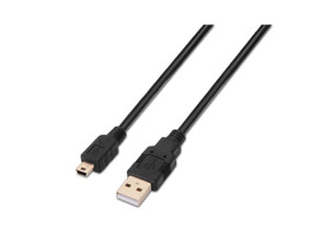 Añadir a la cesta Cable USB(A)M 2.0 a Mini USB(B)M Aisens 0.5M Negro Cable USB(A)M 2.0 a Mini USB(B)M Aisens 0.5M Negro