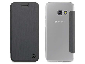 Añadir a la cesta Funda Folio Gris parte Trasera Transparente Samsung Galaxy A3 2017 Muvit Funda Folio Gris parte Trasera Transparente Samsung Galaxy A3 2017 Muvit
