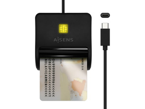 Añadir a la cesta Lector de DNI-E USB-C Aisens ASCR-SN03C-BK Negro Lector de DNI-E USB-C Aisens ASCR-SN03C-BK Negro