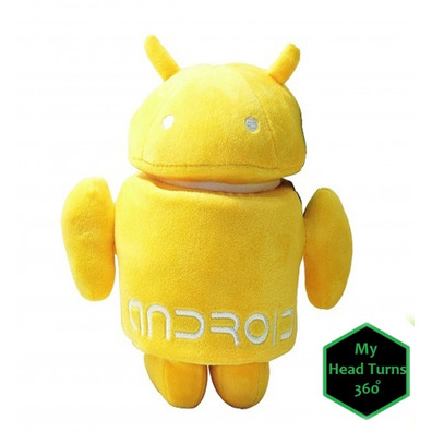 Peluche Android amarillo 25 cm