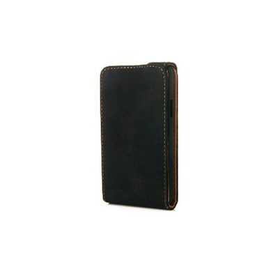 Funda de cuero Flip Case Samsung Galaxy S II (Negro)