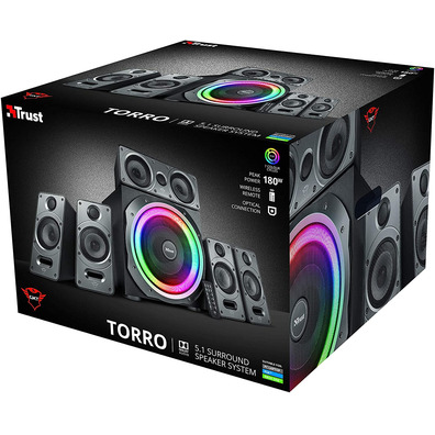 Altavoces Trust Gaming GXT 698 Torro RGB-Illuminated 180W 5.1