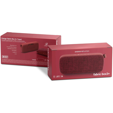 Altavoz Energy Sistem Fabric Box 3+ Trend Cherry BT