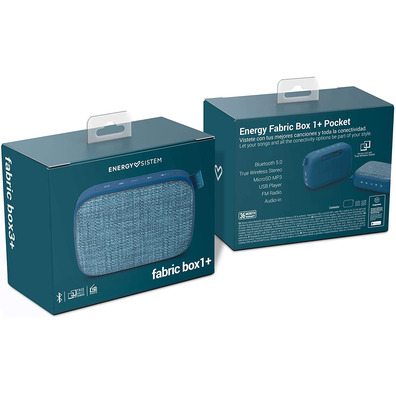 Altavoz Portátil Energy Sistem Fabric Box 1+ Blueberry BT5.0