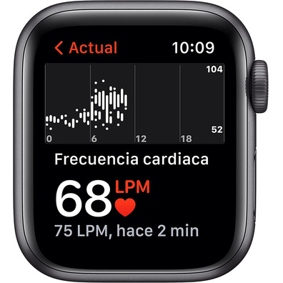 Apple Watch SE 2021 GPS 40 mm Caja de Aluminio Gris espacial/Correa Deportiva Negro Medianoche