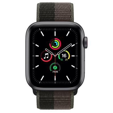 Apple Watch SE 2021 GPS/Cellular 44 mm Aluminio/Gris Espacial Correa Loop Deportiva Tornado Gris