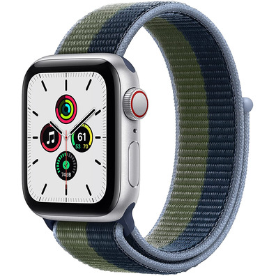 Apple Watch SE 2021 GPS/Cellular 40 mm Caja de Aluminio en Plata/Correa Loop Deportiva Azul/Verde