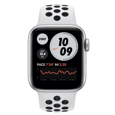 Apple Watch SE GPS/Cellular 40mm Caja Aluminio Plata/Correa Nike Deportiva Platino Puro y Negra