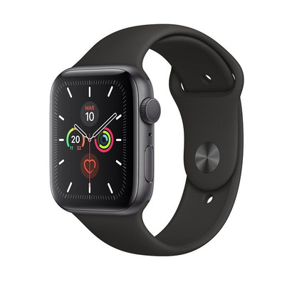 Apple Watch Series 5 44mm GPS Aluminio Gris Espacial con correa Negra Sport MWVF2TY/A