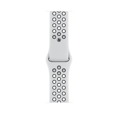 Apple Watch Series 6 GPS/44mm Aluminio en Plata/Correa Nike Deportiva Platino Puro y Negra