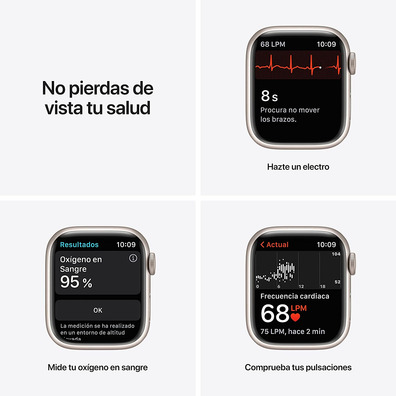 Apple Watch Series 7 GPS/Cellular 41 mm Caja de Aluminio en Blanco Estrella/Correa deportiva Blanco