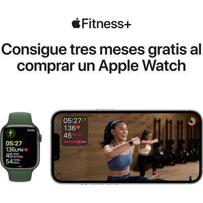 Apple Watch Series 7 GPS/Cellular 45 mm Caja de Aluminio en Azul/Correa deportiva Azul Abismo