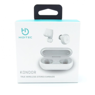 Auriculares Bluetooth Hiditec Kondor White BT5.0 TWS