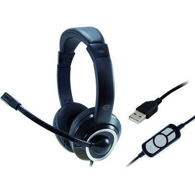 Auriculares con Micrófono Conceptronic Polona 01B Negro