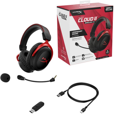 Auriculares Kingston HyperX Cloud II HHSC2X-BA-RD/G Negro/Rojo