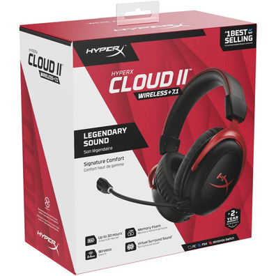 Auriculares Kingston HyperX Cloud II HHSC2X-BA-RD/G Negro/Rojo