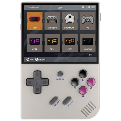 Consola Portátil Retro Anbernic RG35XX Plus 64GB Gris