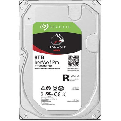 Disco Duro Seagate 3.5'' 8TB SATA 3 256B Ironwolf Pro