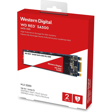 Disco M.2 Western Digital Red SA500 NAS WDS200T1R0B SSD 2TB