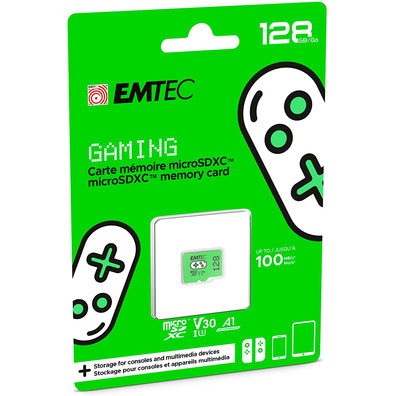 Emtec MicroSD XC UHS-1 U3 V30 A1 128GB Verde Switch