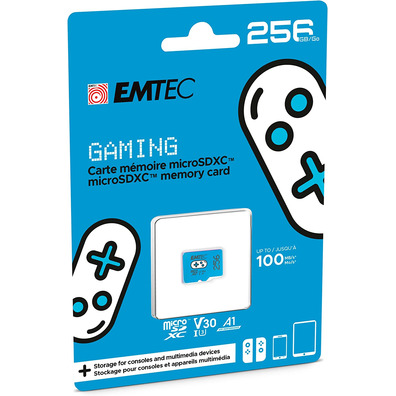 Emtec MicroSD XC UHS-1 U3 V30 A1 256GB Azul Switch