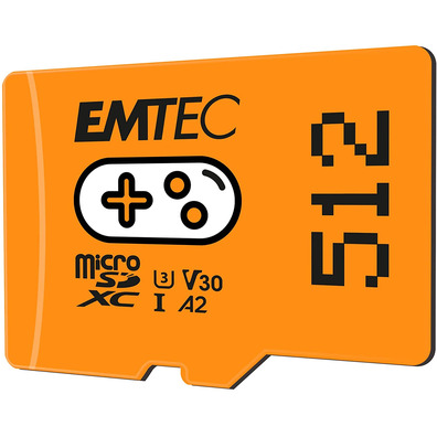 Emtec MicroSD XC UHS-1 U3 V30 A1 512GB Naranja Switch