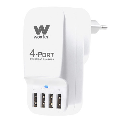 Enchufe 4 puertos USB Woxter Blanco