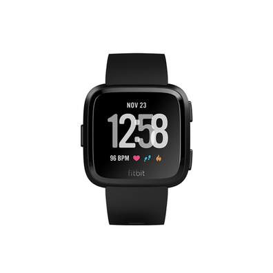 Fitbit versa smartwatch aluminio negro/ negro