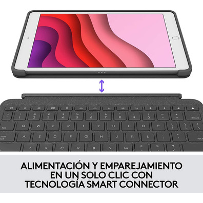 Funda con Teclado Logitech Combo Touch iPad (7ª y 8ª Gen) 10.2" Gris