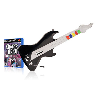 Guitar Hero: Rocks the 80s PS2 + Guitarra