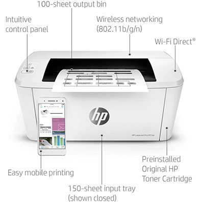 Impresora HP Laserjet Pro M15W Wifi USB