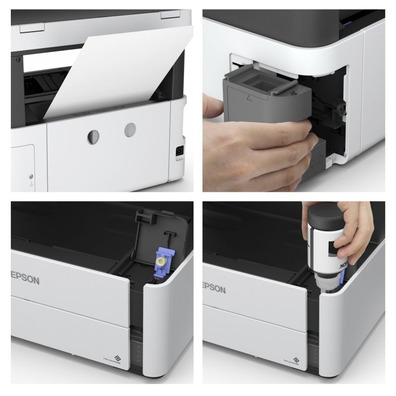 Impresora Recargable Monocromo Multifunción Epson Ecotank ET-M2140 Dúplex Gris