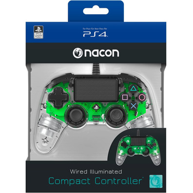 Mando Nacon Compact Wired Illuminated Green Oficial PS4