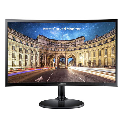 Monitor LED Curvo Samsung C24F390FHR 23.5"/ Full HD/ Negro