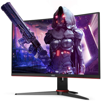 Monitor Gaming LED 24'' AOC C24G2AE/BK Curvo Negro