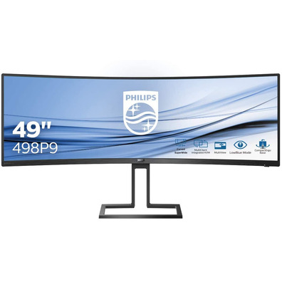 Monitor Ultrapanorámico Curvo Philips 498P9 48.8" Multimedia Negro