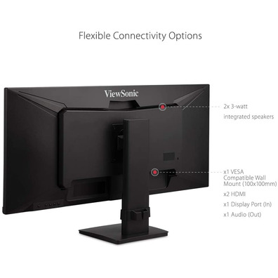 Monitor Viewsonic VA3456-MHDJ LED IPS 34'' Negro