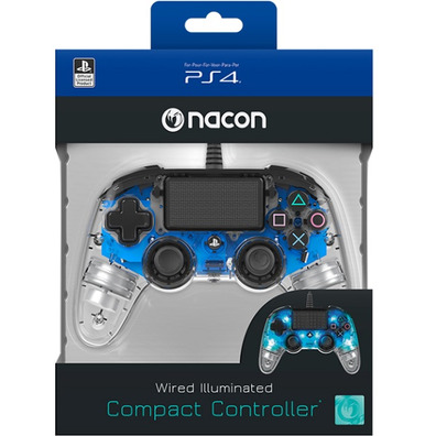 Nacon Compact Controller Azul Iluminado Oficial PS4