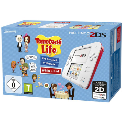 Nintendo 2DS Blanca + Tomodachi Life