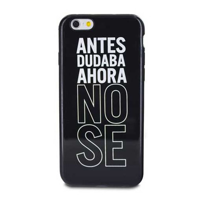 Funda TPU Negra Tacto Goma No Sé - iPhone 6/6S