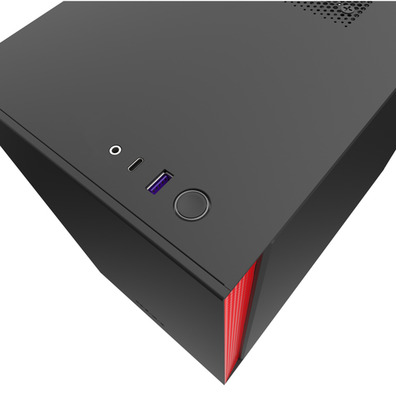 NZXT Caja MINI ITX H210 Negro-Rojo