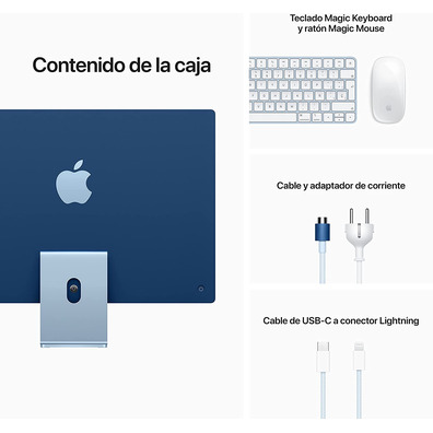 Ordenador Apple iMac 24'' Retina M1/8GB/256GB SSD Blue 2021