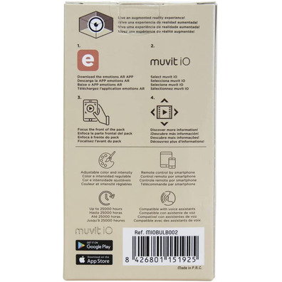 Pack 2 Bombillas Inteligentes Muvit IO MIOPAK003 E27