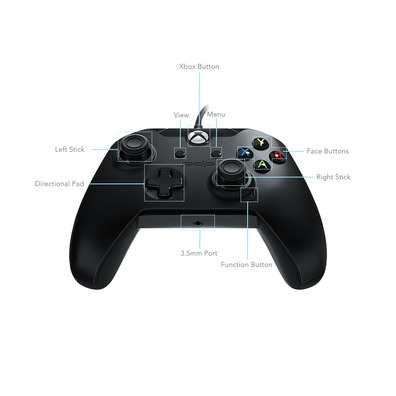 Pdp Wired Controller Negro Xbox One/PC