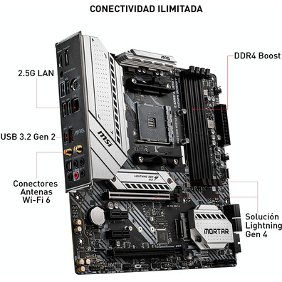 Placa Base MSI MAG B550M Mortar Wifi AM4