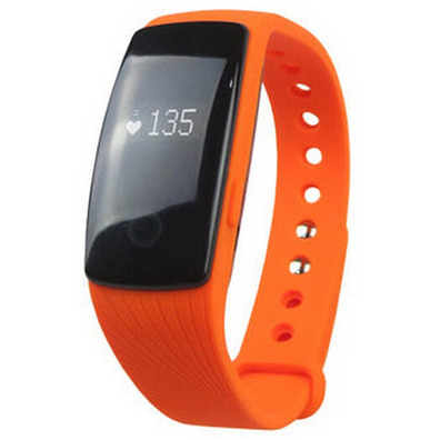 Pulsera Fitness Leotec Touch Pulse Naranja