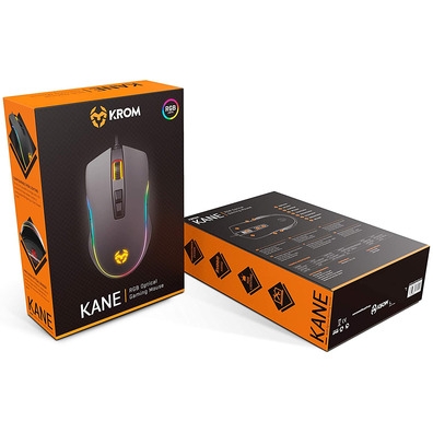 Ratón Krom Kane RGB Negro