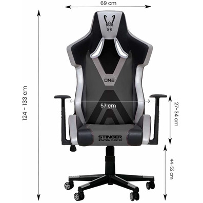 Silla Gaming Woxter Stinger Station Master One Negra y Plata