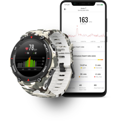 Smartwatch Huami Amazfit T-Rex Green 1.3''/BT/Pulsómetro/GPS